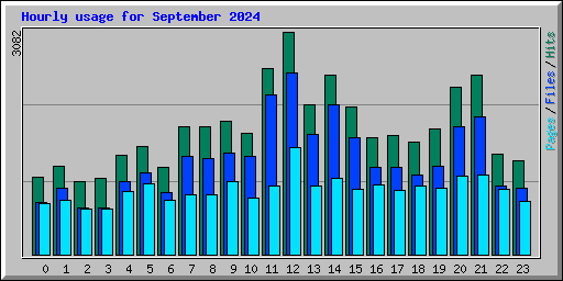 Hourly usage for September 2024