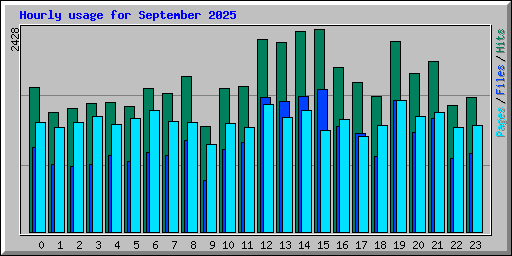 Hourly usage for September 2025
